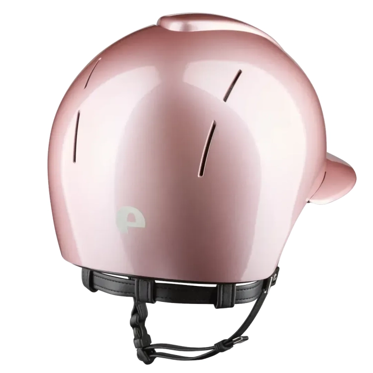 Kask-KEP-Smart-Nova-Metal-Polish-Polo-Visor-pink-black-chinstrap