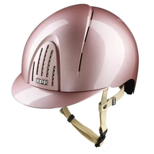 Kask-KEP-Smart-Nova-Metal-Polish-pink-cream-chinstrap