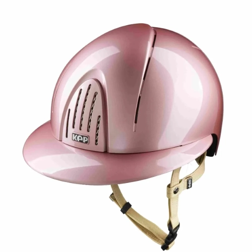 Kask KEP Smart Nova Metal Polish Polo Visor pink cream chinstrap