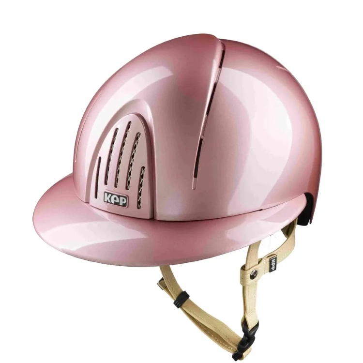 Kask KEP Smart Nova Metal Polish Polo Visor pink cream chinstrap
