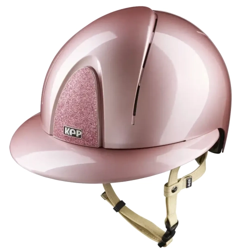 Kask KEP Smart Nova Metal Polish Pink Star Polo Visor pink cream chinstrap