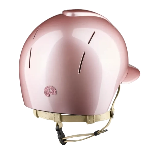 Kask KEP Smart Nova Metal Polish Pink Star Polo Visor pink cream chinstrap