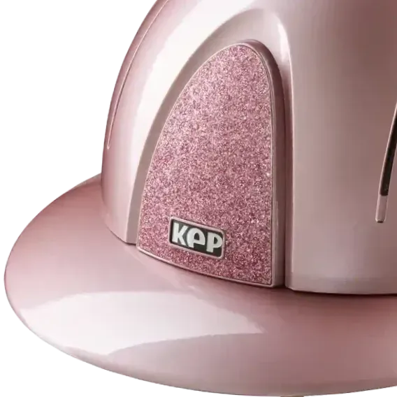 Kask KEP Smart Nova Metal Polish Pink Star Polo Visor pink cream chinstrap