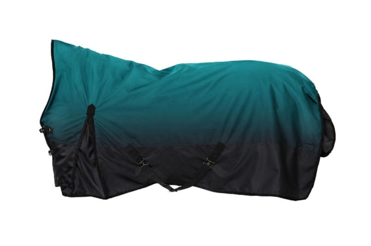 Derka padokowa HKM Lugano Highneck 1200D 300g czarny-petrol