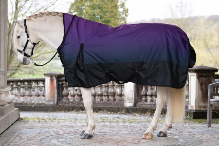 Derka padokowa HKM Lugano Highneck 1200D 300g czarny-petrol