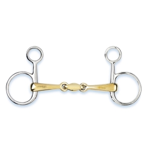 Wędzidło podwójnie łamane z półwąsem Stubben "Baucher" 16 mm