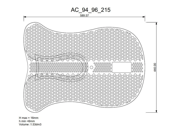 Podkładka Acavallo Free Hexa Memory