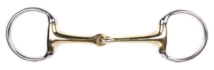 Wędzidło oliwkowe pojedynczo łamane QHP "German Silver" 17 mm