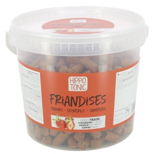 Cukierki truskawkowe Hippo-Tonic "Friandises Strawberry" 3 kg