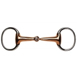 Wędzidło oliwkowe pojedynczo łamane Feeling "Copper" 21mm