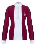 OUTLET Koszulka konkursowa Fair Play "Claire Pearl Long Sleeve"  bordo