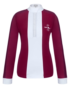 OUTLET Koszulka konkursowa Fair Play "Claire Pearl Long Sleeve"  bordo
