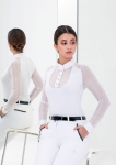 Koszulka konkursowa Fair Play Justine Airy Long Sleeve biały.