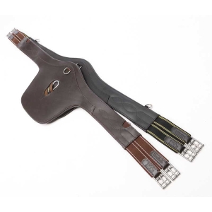 Popręg skórzany Kavalkade z fartuchem