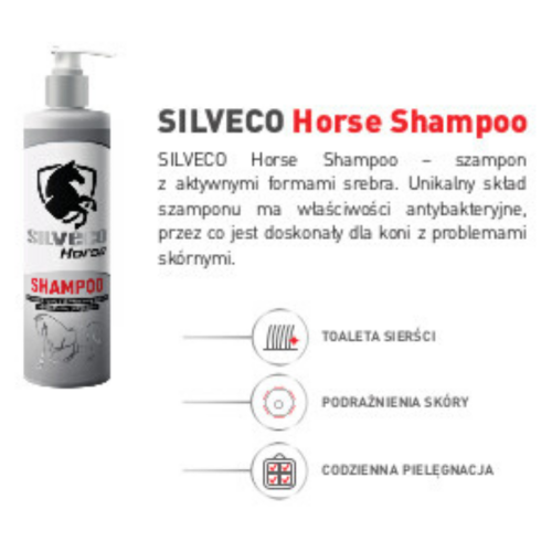 szampon dla koni z problemami skórnymi SILVECO Horse Shampoo