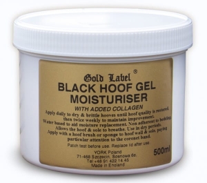 Nawilżający żel do kopyt Gold Label "Hoof Gel Moisturiser Black" 500g
