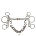 pelham podwójnie łamany BR Cuprigan Rings